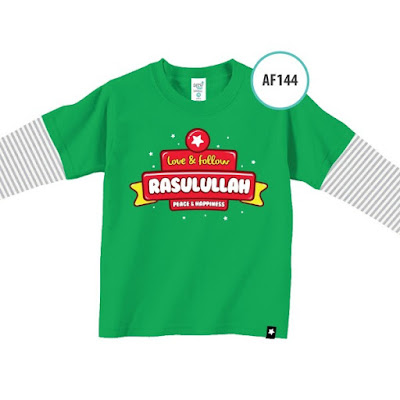 Kaos Afrakids AF 144 Love & Follow Rasulullah lengan panjang