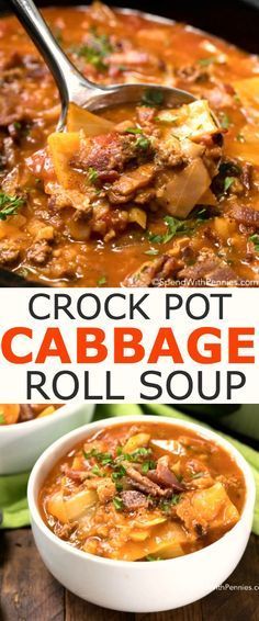 Crockpot Cabbage Roll Soup