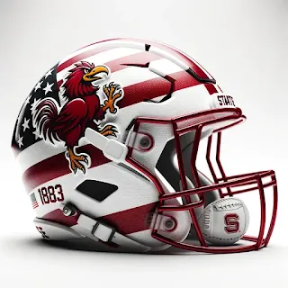 Jacksonville State Gamecocks Patriotic Concept Helmet