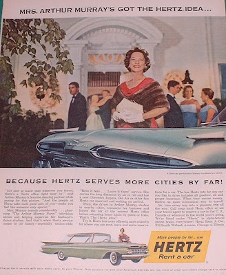 1959 Hertz Rent a Car Magazine Ad Chevrolet Old Magazine Ads