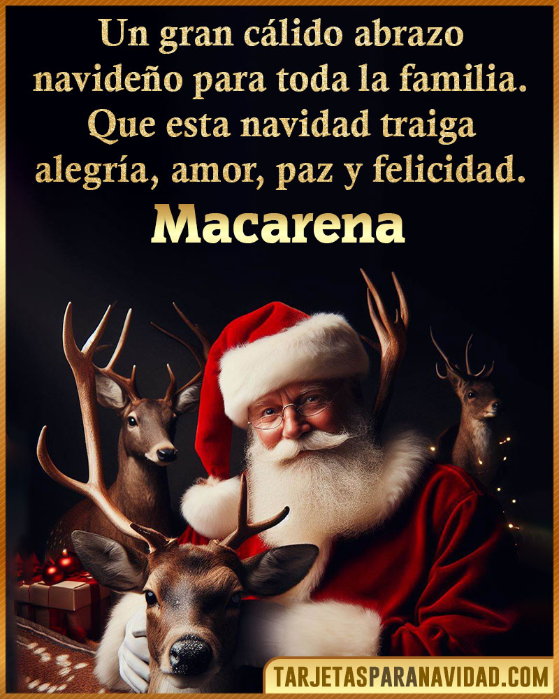 Tarjetas Navideñas personalizadas para Macarena