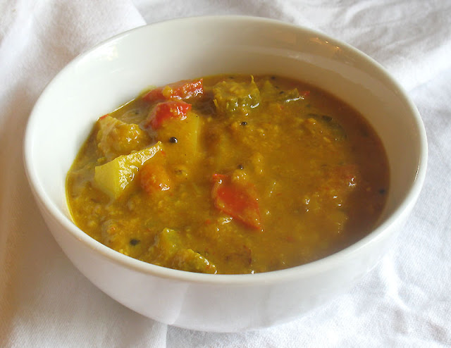 mixed vegetable sambar