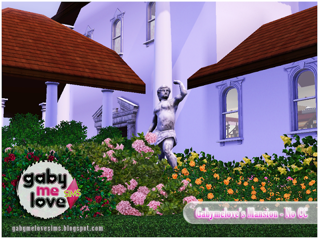 Gabymelove's Mansion |NO CC| ~ Lote Residencial, Sims 3. Jardín.