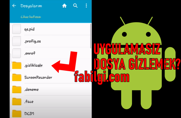 Android Programsız Dosya Gizleme Yöntemi Samsung 2022