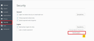 Save, view and remove passwords on mozilla firefox