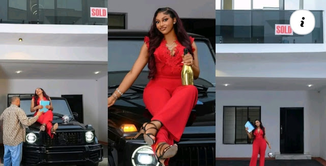 Big Brother Naija’s Chomzy Receives House Gift from Husband Rich Figo in Lekki