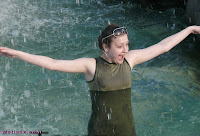 hot girl in a fountain