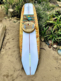Custom surfboard & art by Paul Carter