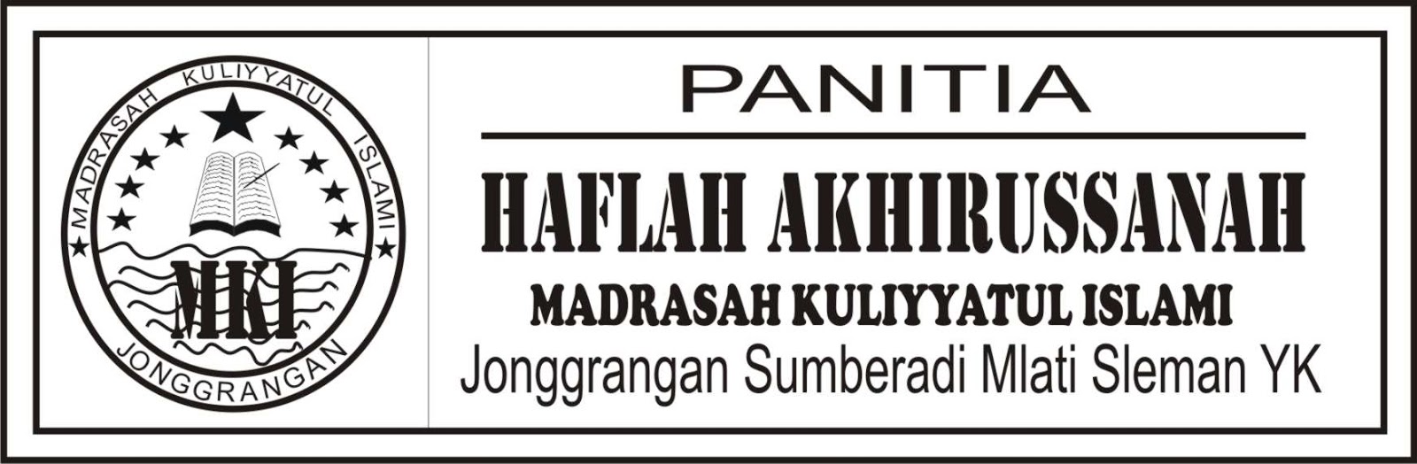 MKI : CONTOH STEMPEL PANITIA ACARA HAFLAH AKHIRUSSANAH