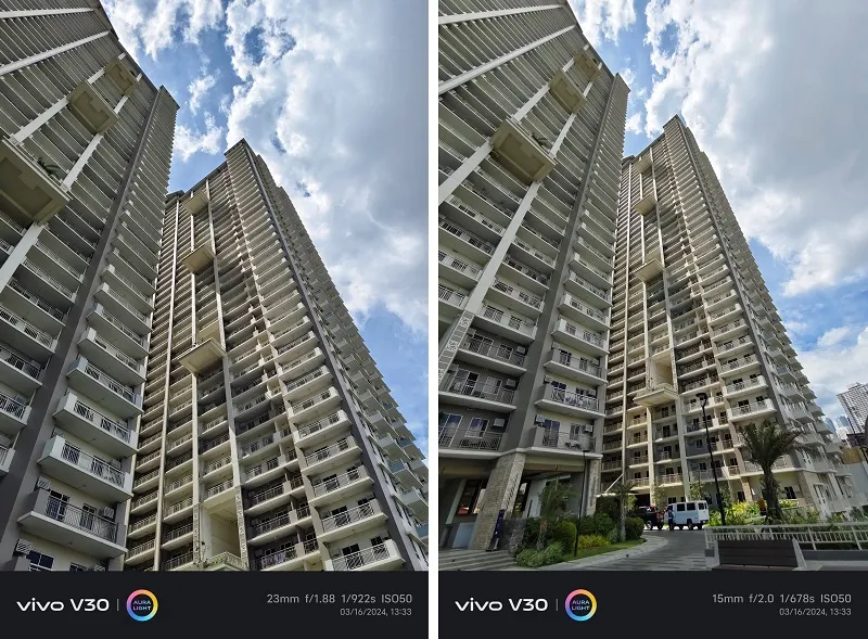 vivo V30 5G Sample Photo: 1x vs Ultrawide