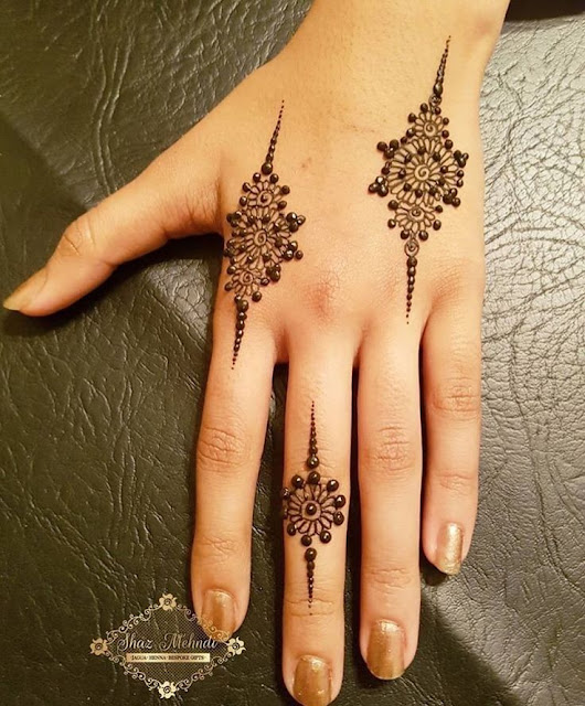 Mystic symbols mehndi design