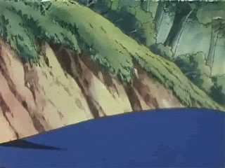 Spaak Jibaku-Kun Bucky animated gif cape blocks attack