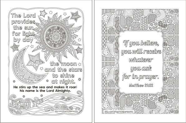 5 Bible verse Coloring Pages