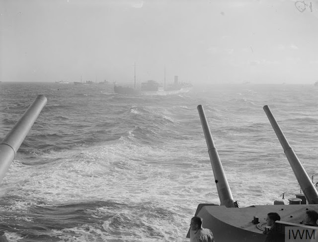 HMS Prince of Wales with a convoy at sea, 15 August 1941 worldwartwo.filminspector.com