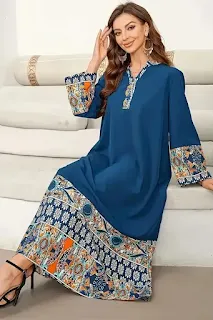 Modest Floral Abaya Essential