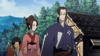 A scene from Samurai Champloo with the main characters