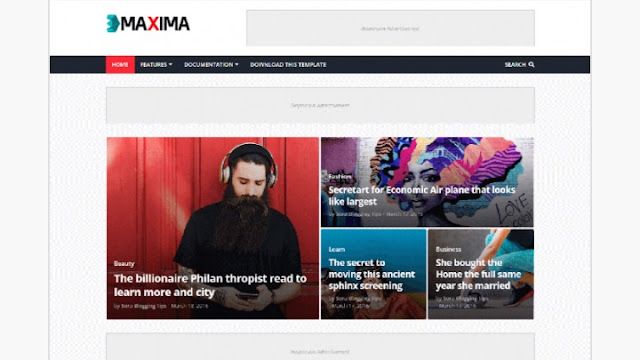 Maxima Blogger Template • Blogspot Templates 2021