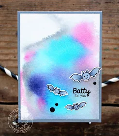 Sunny Studio Stamps: Halloween Cuties Batty For You Bat Card by Vanessa Menhorn.