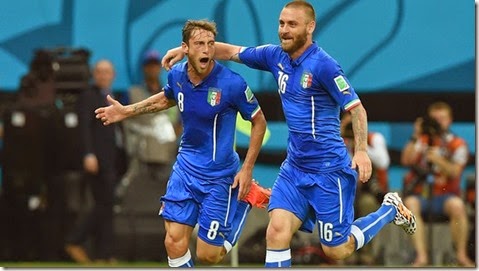 Italia gana sufriendo 2 - 1 a Inglaterra #Brasil2014