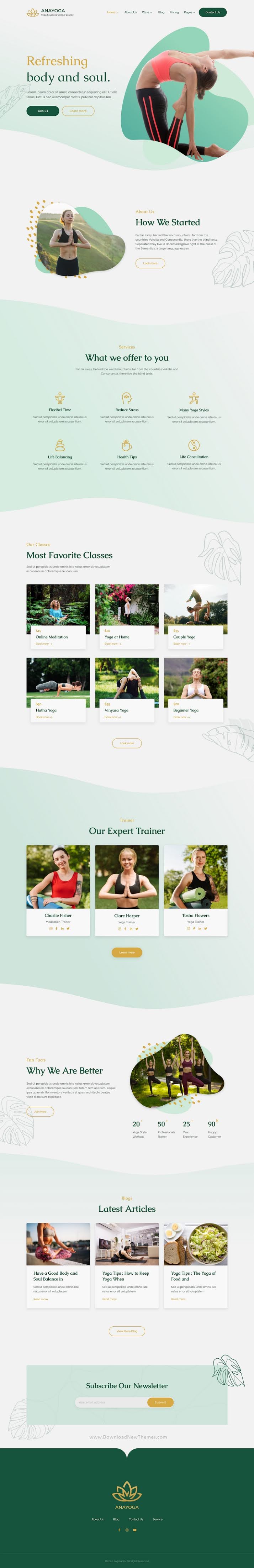 Yoga Teacher & Studio Elementor Template Kit