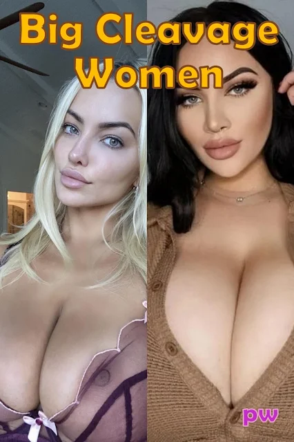 big cleavage women with big tits poster