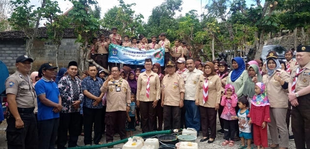 Pramuka Kwarda DIY Salurkan Air Bersih ke Gunungkidul