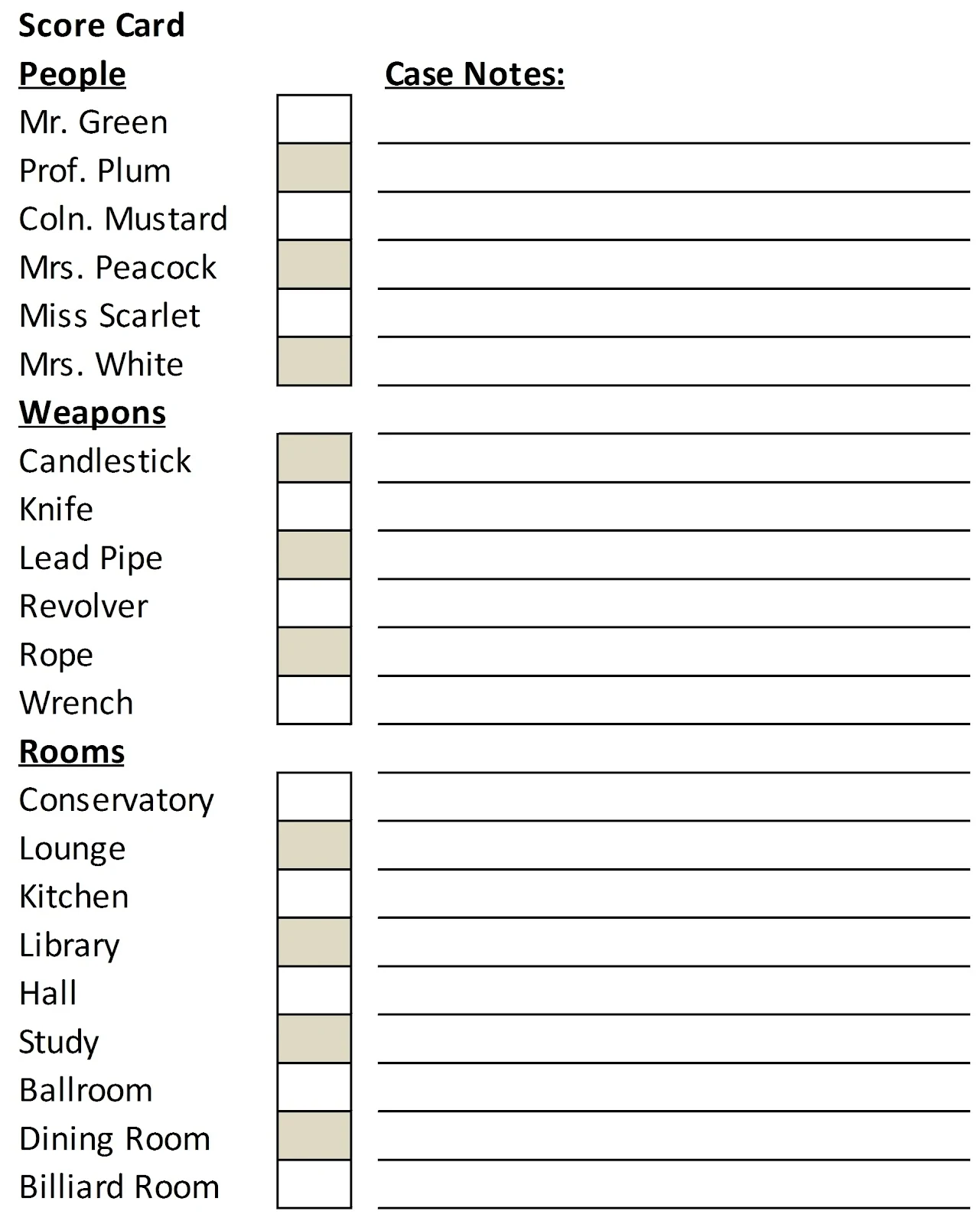 Search Results for “Clue Score Sheets” Calendar 2015