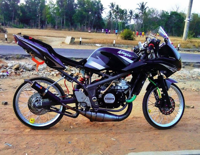 MINI NINJAS STREET LAMPUNG Modifikasi new rr hitam semi 