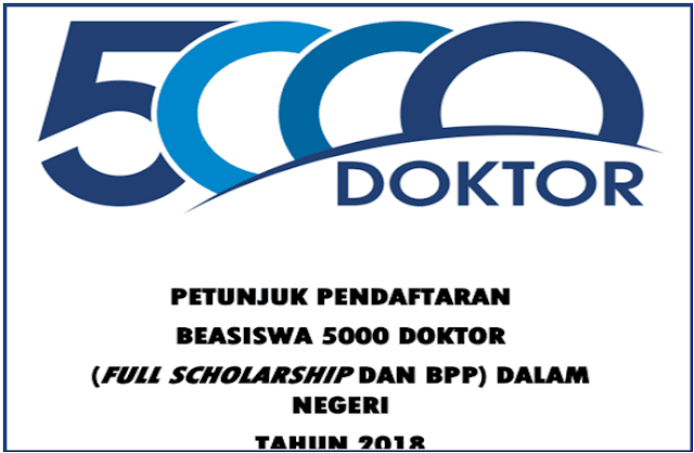 Syarat Pendaftaran Beasiswa Program 5000 Doktor Tahun 2018