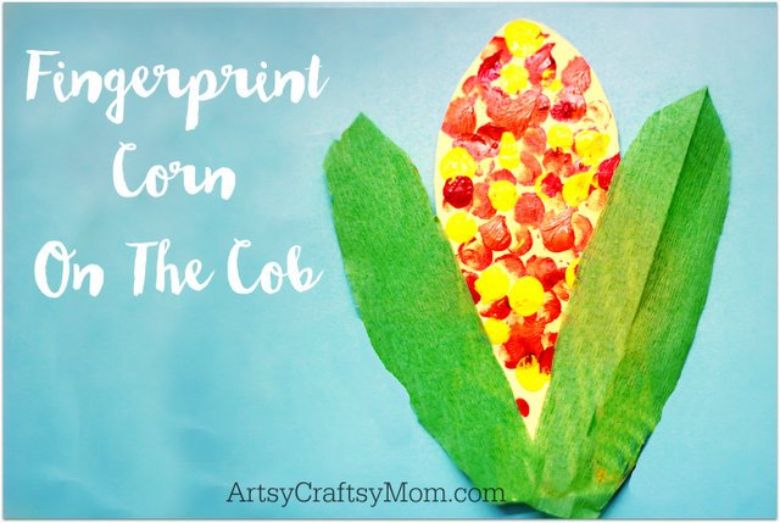 fingerprint corn on the cob craft