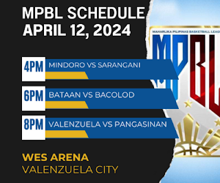 MPBL 2024: Schedule of Games on April 12, 2024