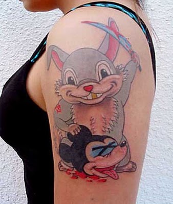 tattoo artists are often inspired bunny and a Mickey Mouse image to form