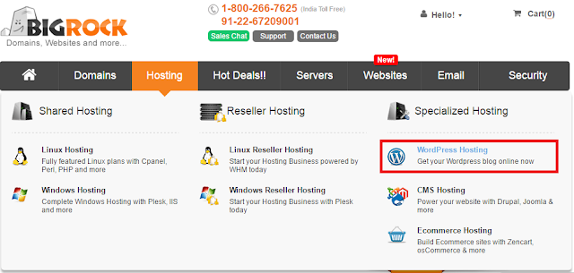 Bigrock wordpress hosting