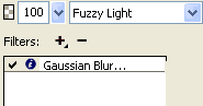 Gaussian Blur and Fuzzy light layer type