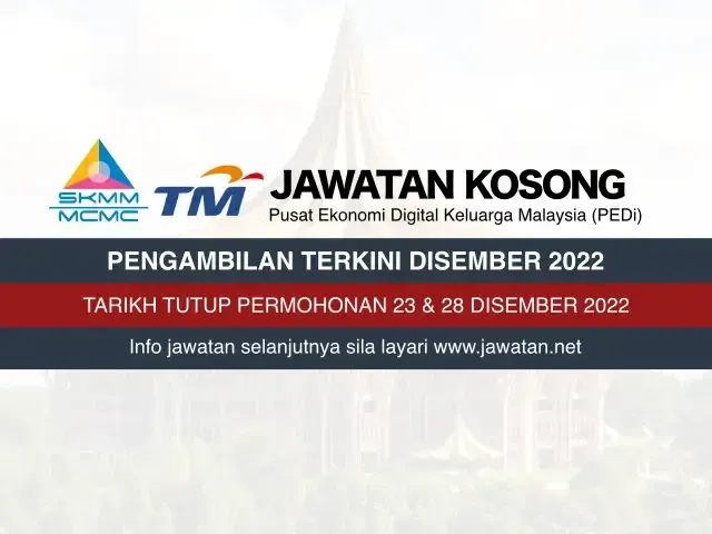 Jawatan Kosong PEDi Sarawak Disember 2022