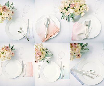 Blush Decor This simple hand dyed napkin idea is perfect for a wedding 