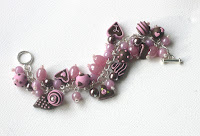 Still a little grey around the edges  - improving product photos - Polymer Clay Charm Bracelet