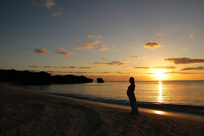 沖縄マタニティフォト夕日