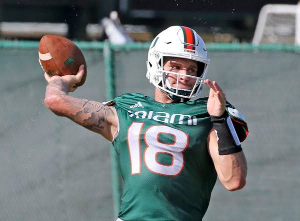 Tate Martell Didn't Practice as Miami Named Jarren Williams Starting QB