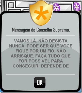 Vamos lá, não desista nunca! - msg do CS