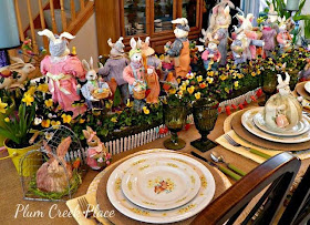 Comes Peter Cottontail Tablescape, Easter, Domestications, bunnies