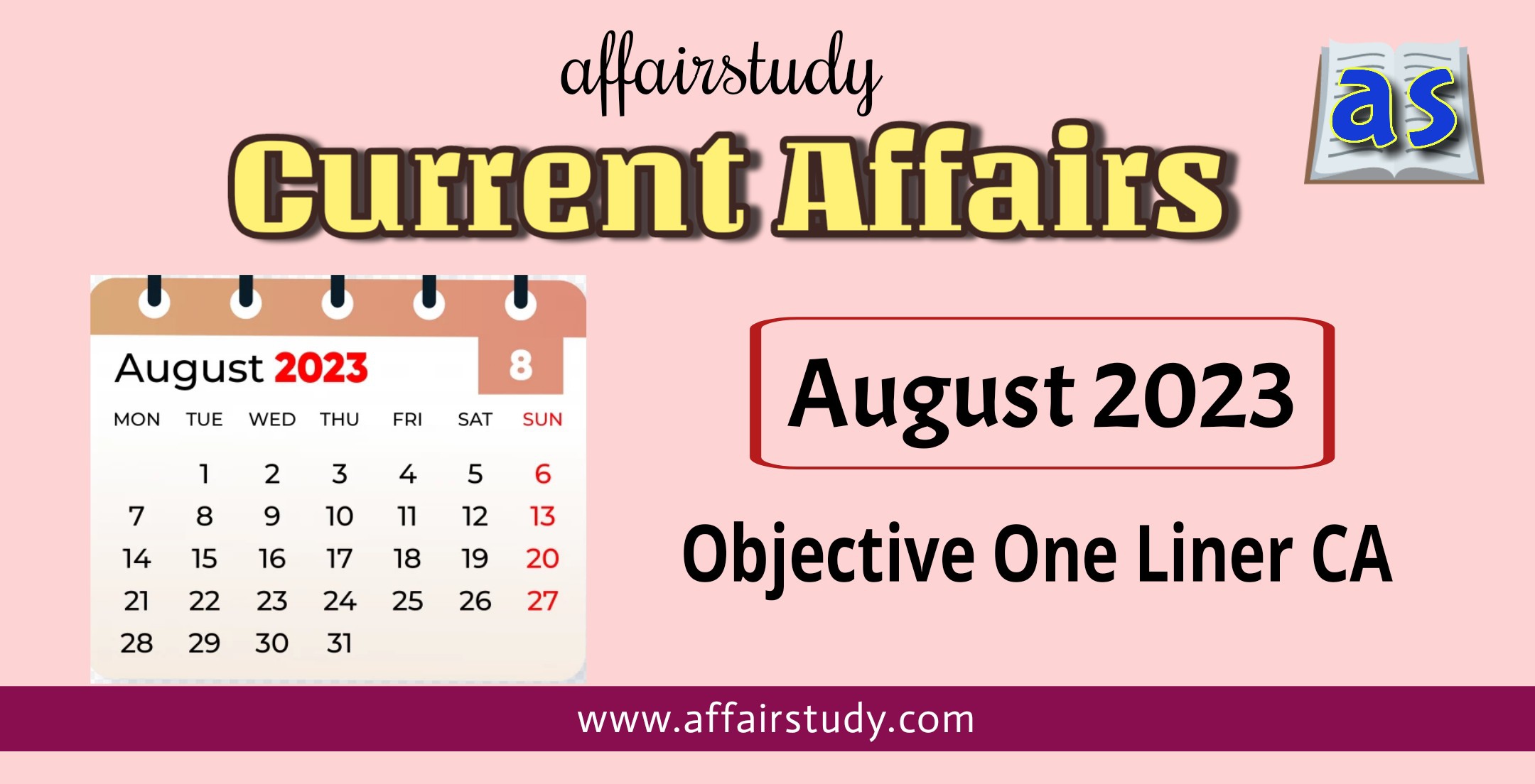 August Current Affairs 2023