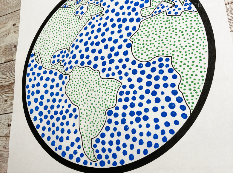 Earth day dot art