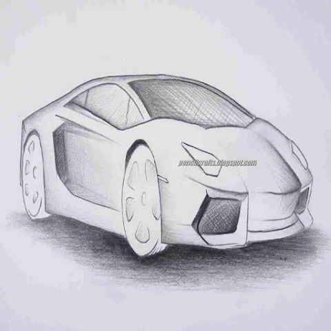 This is a Racing Car Sketch Drawing.