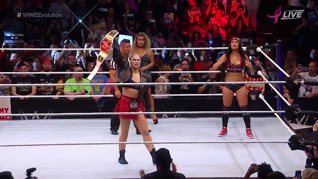 WWE Evolution Highlights : Ronda Rousey Defeats Nikki Bella To Retain Raw Women's Champion