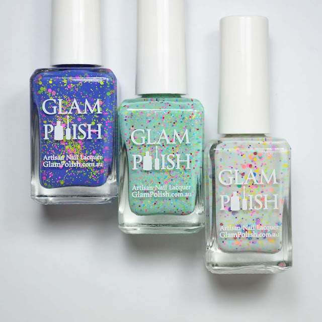 glitter nail polish trio
