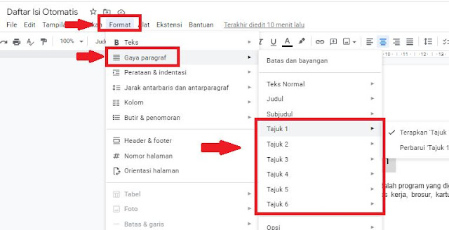 Cara Membuat Daftar Isi Otomatis di Google Docs