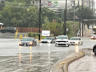 Flooding in Dallas, texas, greenville ave, dallas county