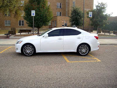 white lexus is250 g spyder rims